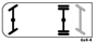 Самосвальное шасси  6х4-4 с управляемой задней осью