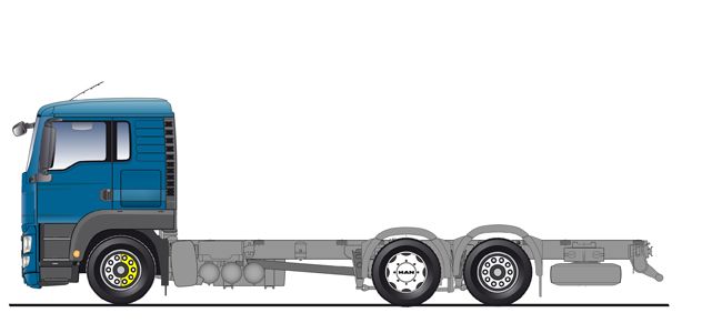 Шасси грузовое MAN TGS 6х2-2 BL